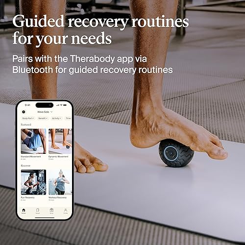 Miniatura 8 de Therabody WaveSolo - Dispositivo de masaje portátil con Bluetooth, bola de terapia de vibración ultra portátil con tecnología QuietRoll y 3