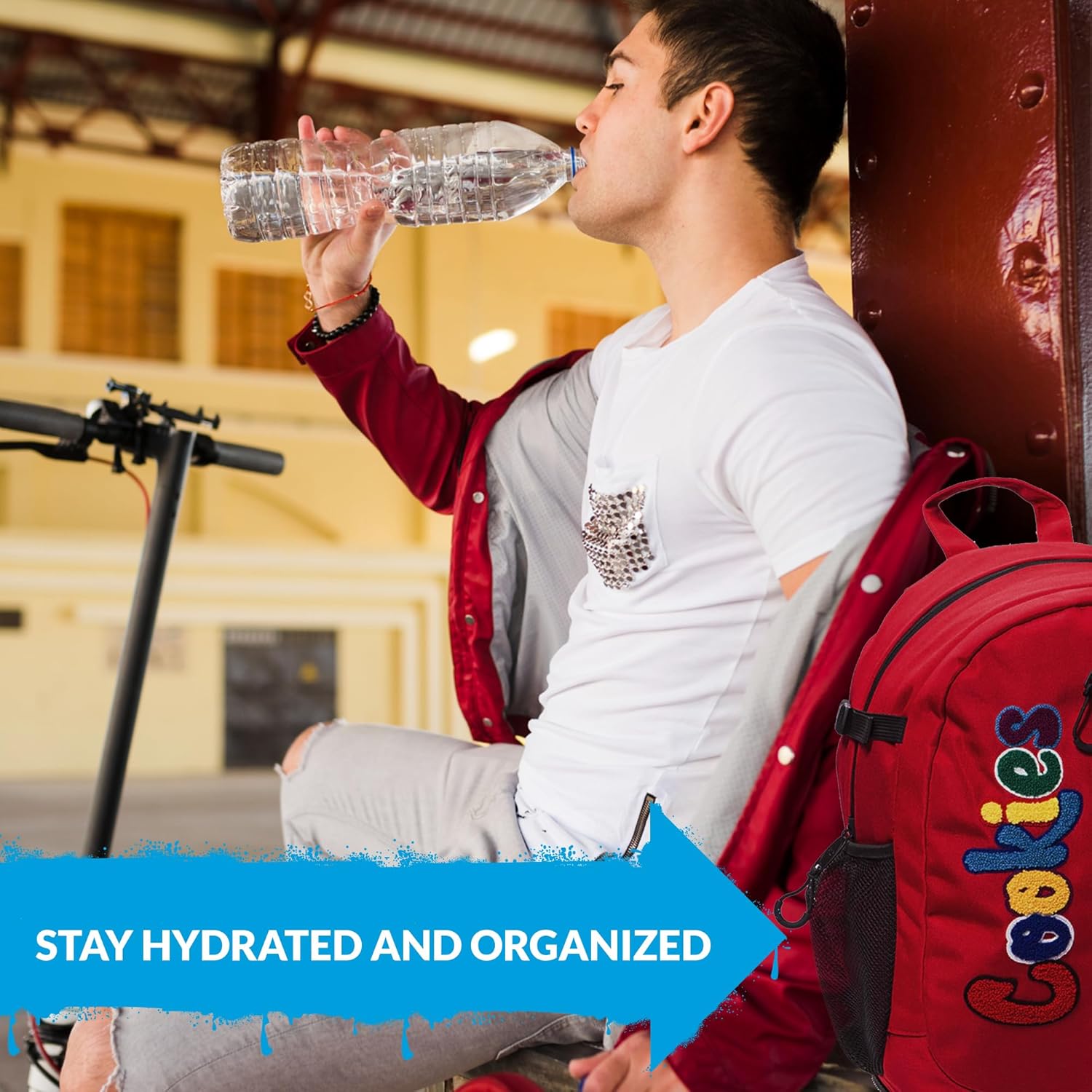 COOKIES Bungee Smell Proof Backpack – Large Odorless Travel Backpack for Men & Women, Carry-On, Work, Stylish & Spacious Bag 23.1L - Black - Image 5