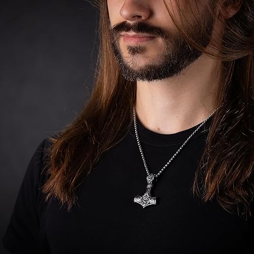 Miniatura 10 de Baldur Jewelry - Collar de martillo Thors Mjölnir - Colgante de martillo de Thor nórdico vikingo joyería vikingo - Collar Thor - Regalos Thor
