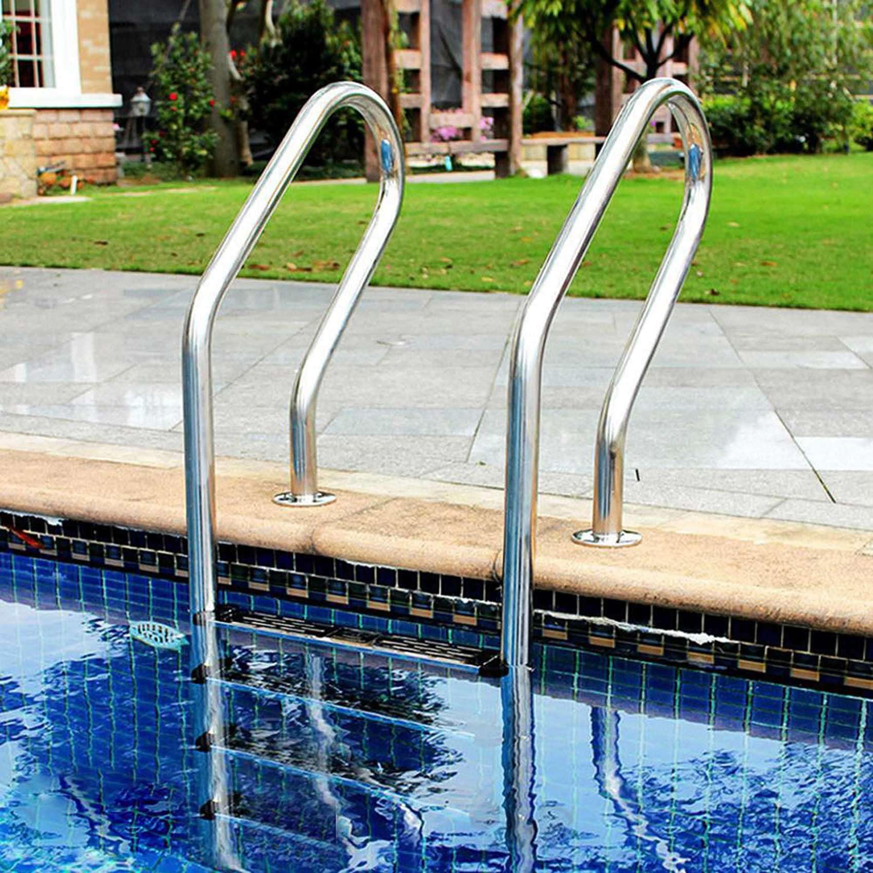 Échelle de Piscine Antidérapante en Acier Inoxydable Étages