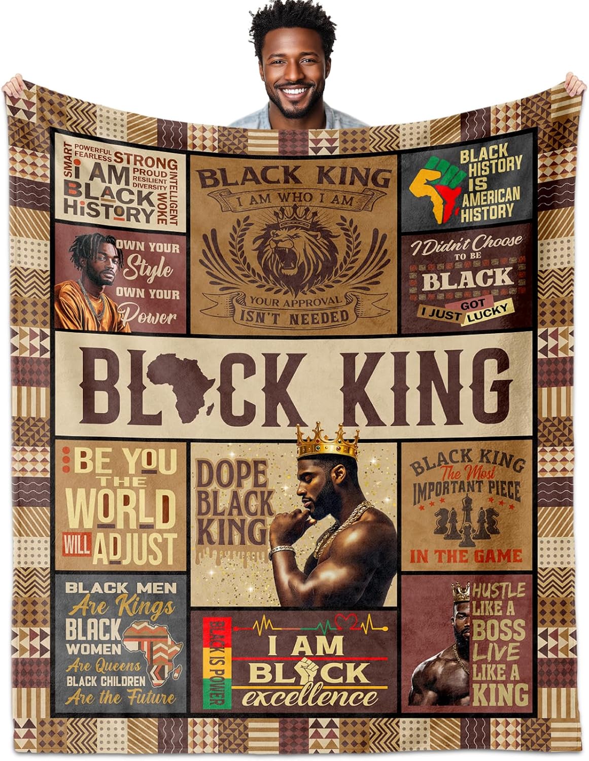 YHIKOUY African American Black Gifts for Men, Afro Dope