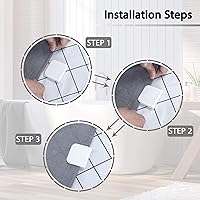 Vista 3 de Beda Home - Clips para cortina de ducha, 4 piezas de protección contra salpicaduras de ducha, clips autoadhesivos a prueba de viento, evita
