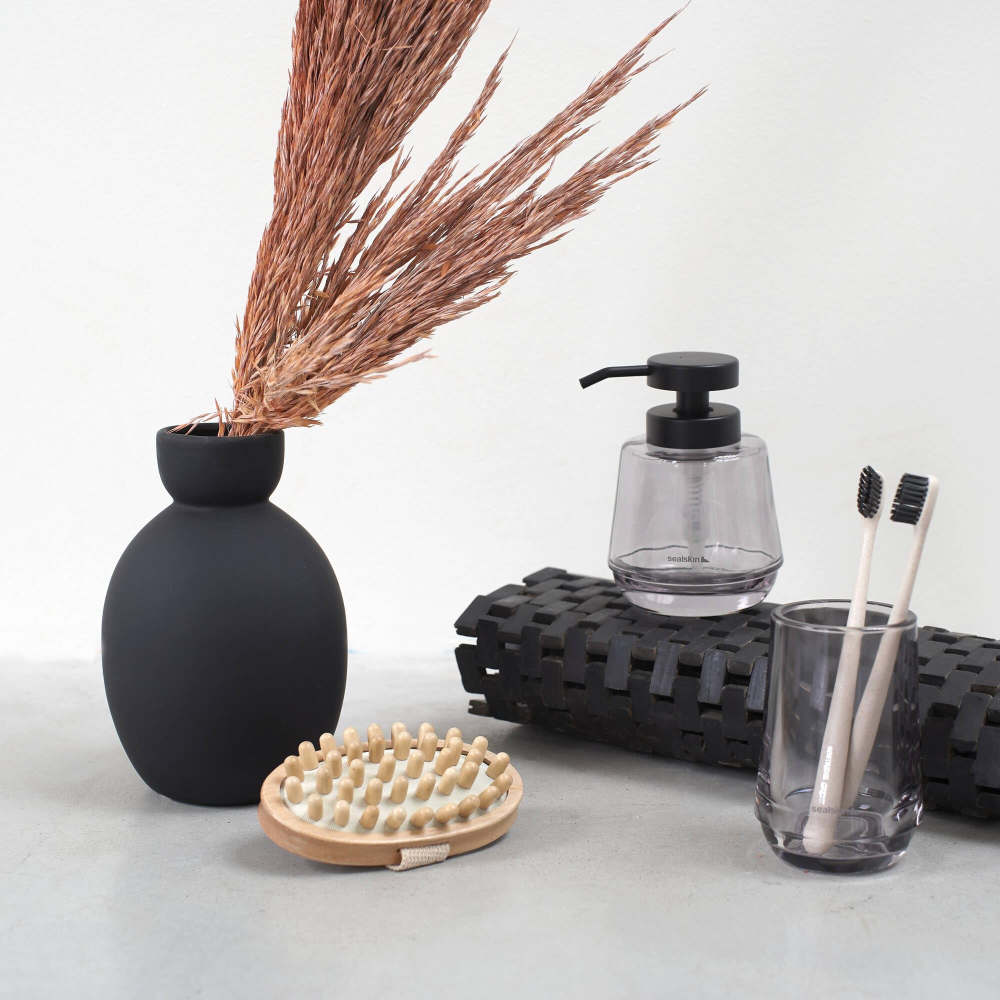 Sealskin Mood Toothbrush tumbler freestanding Grey, B x H x T: 80 x 119 x 80 mm - Image 4