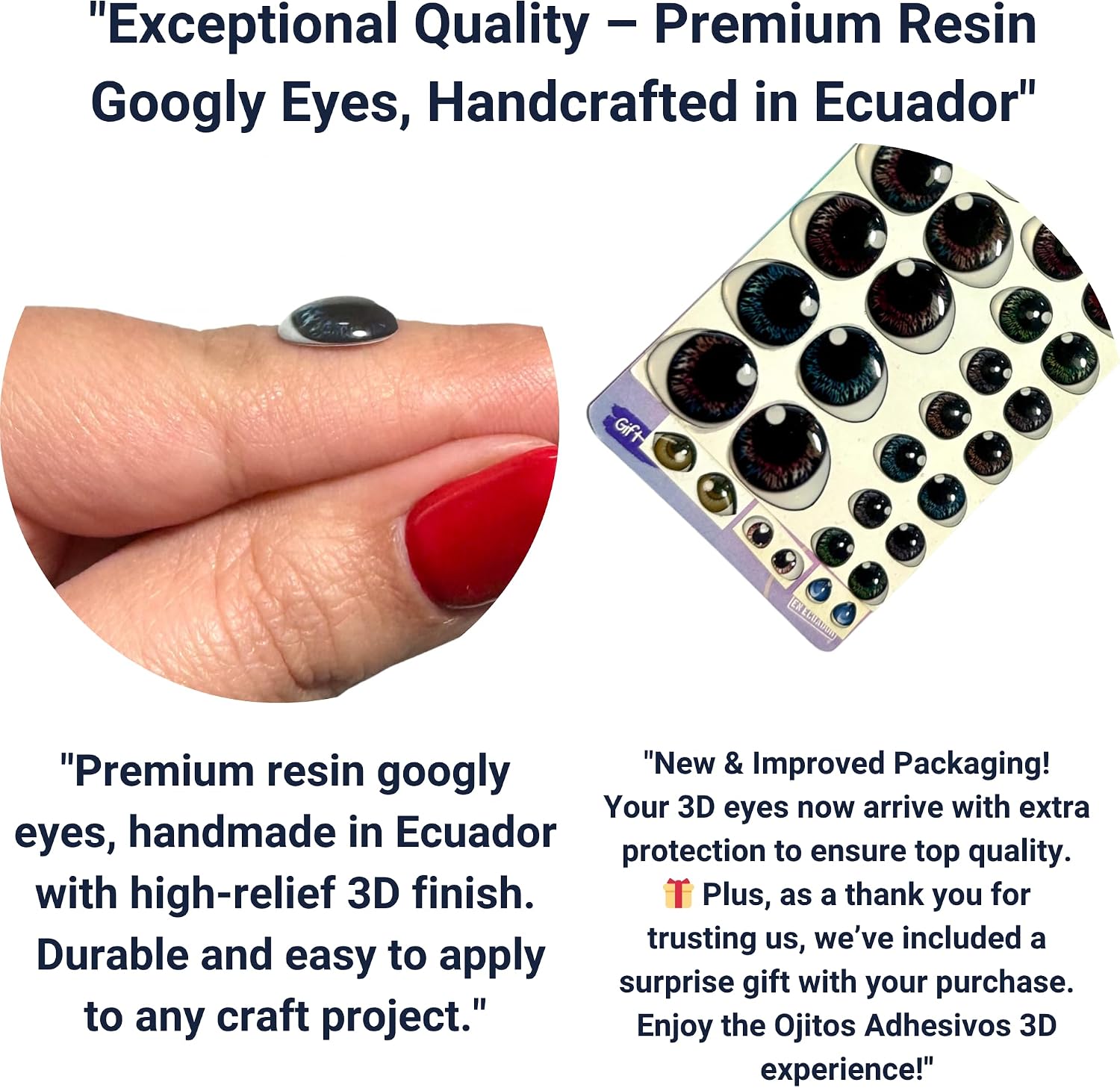 366-M: 3D Resin Googly Eyes – 52 Pcs / 26 Pairs (5mm–22mm), Self-Adhesive Realistic Brown & Blue Eyes for Amigurumi, Clay, Felt, Cold Porcelain & DIY Crafts