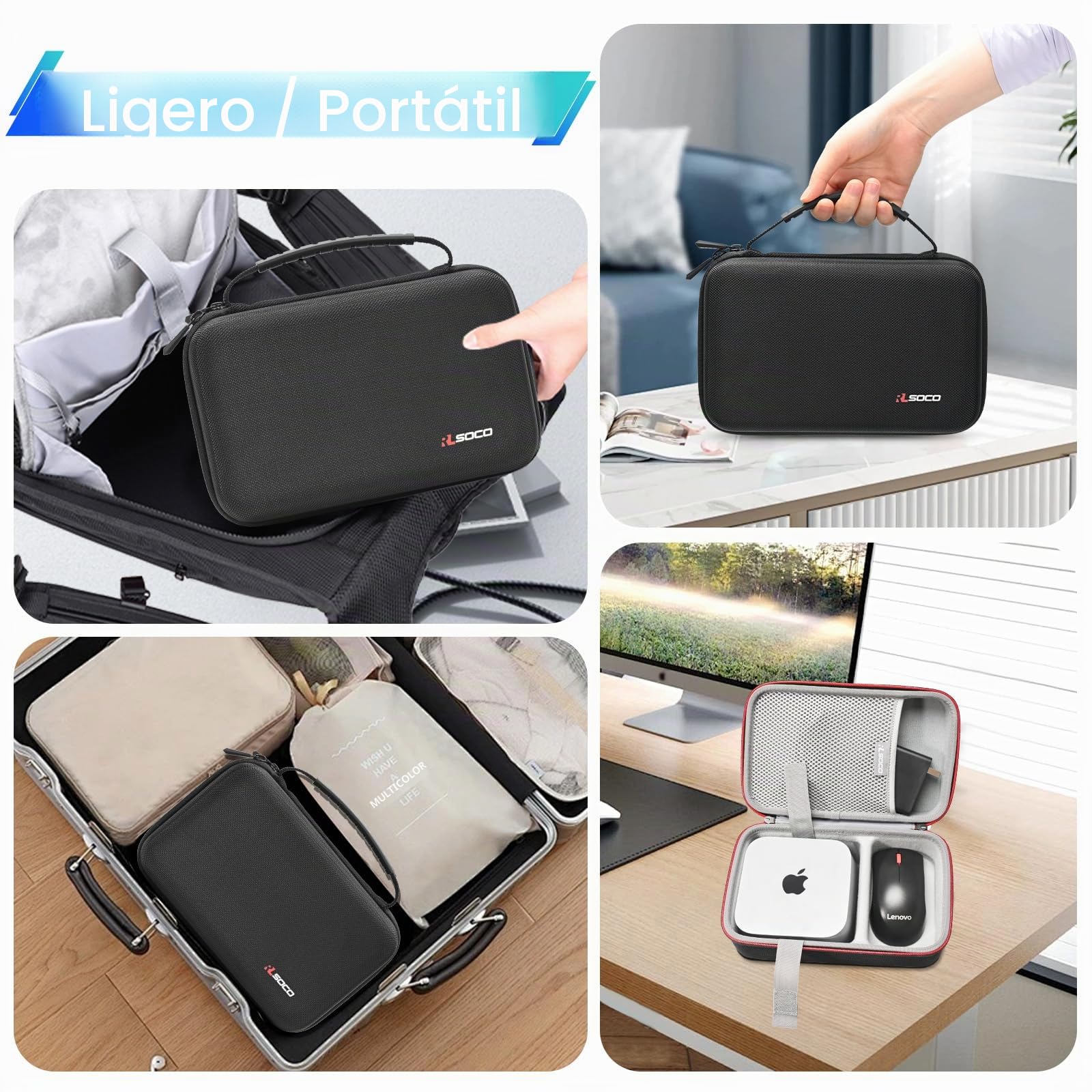 RLSOCO Funda para NiPoGi AK1Plus/Essenx E1/E3B/AM06Pro/Essenx E2 Mini PC & para GEEKOM A5/AX8 Pro/IT13/A8 /A6/IT12/Air12/IT15/XT13 Pro/A5 Pro Mini PC