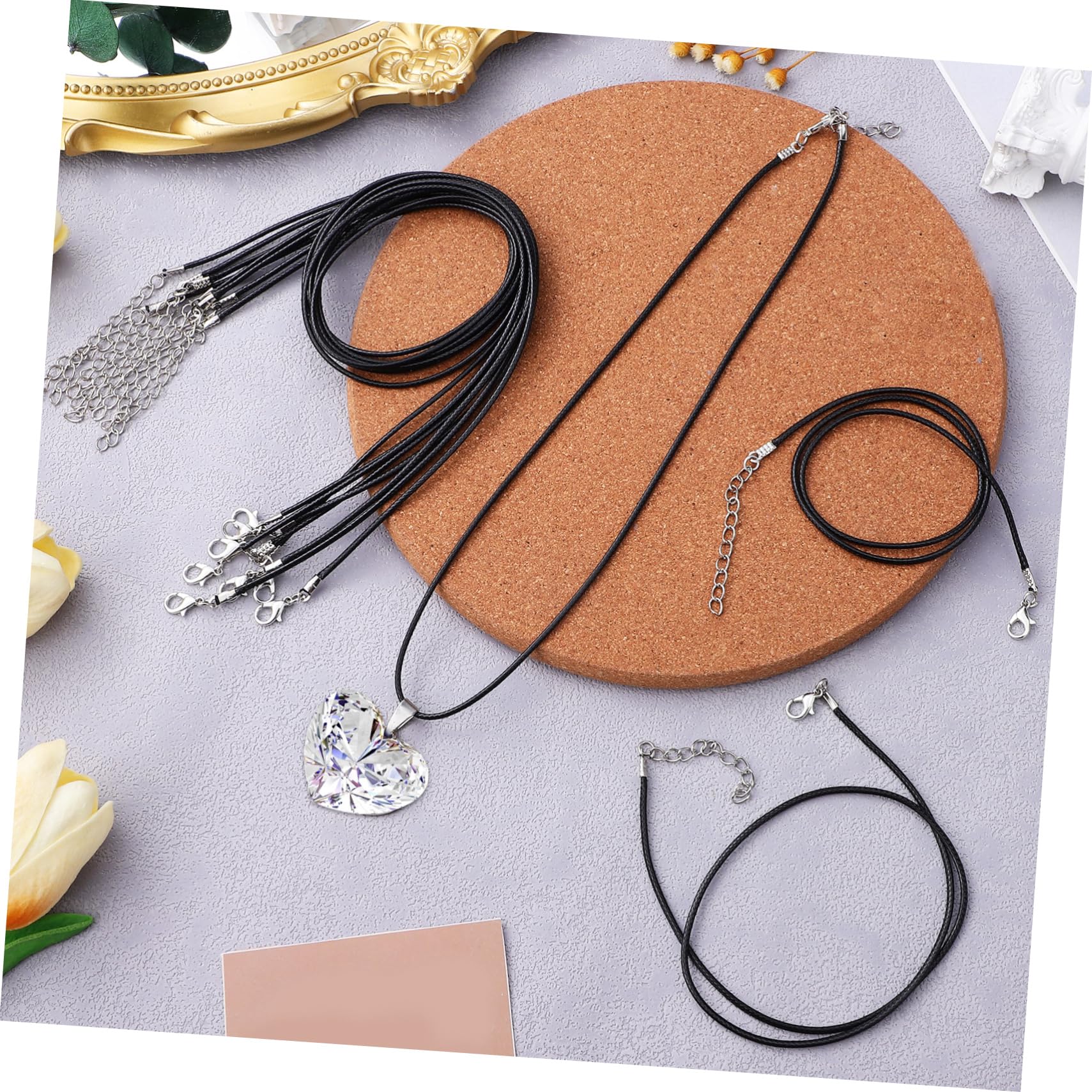 400piezas Cuerda De Cera Para Joyas De Hilo Encerado Para y Pulseras Cadena Cierre Metálico Accesorio Para Manualidades