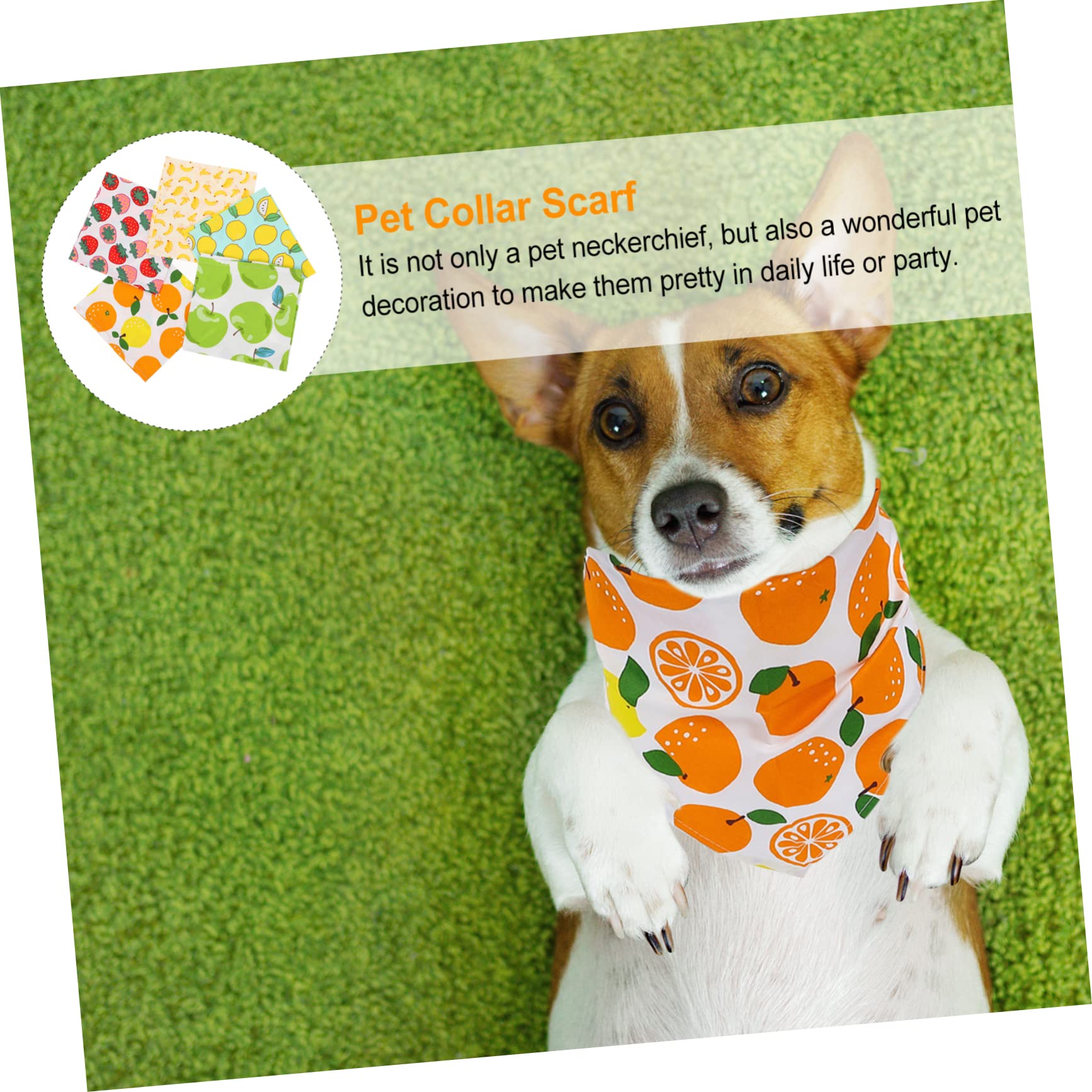 INOOMP 10stücke Hundebandanas Aus Verstellbare Haustierhalstücher Mit Fruchtigem Muster Für Hunde Und Katzen Saugfähige Pet Scarves Für Jeden Tag Und Besondere Anlässe