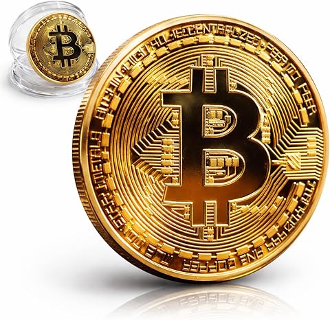 Collector’s Edition Bitcoin Coin – Commemorative Cryptocurrency Token in Acrylic
