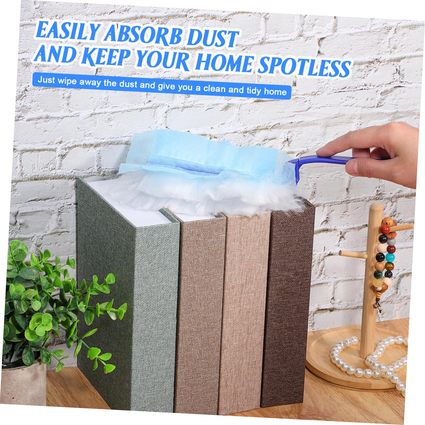 iplusmile 4juegos Duster Electrostatico Con Recambios Para Ventanas y Persianas Herramienta De Limpieza Multiusos Para Hogar y Coche Incluye Cabezas Desechables y Mango