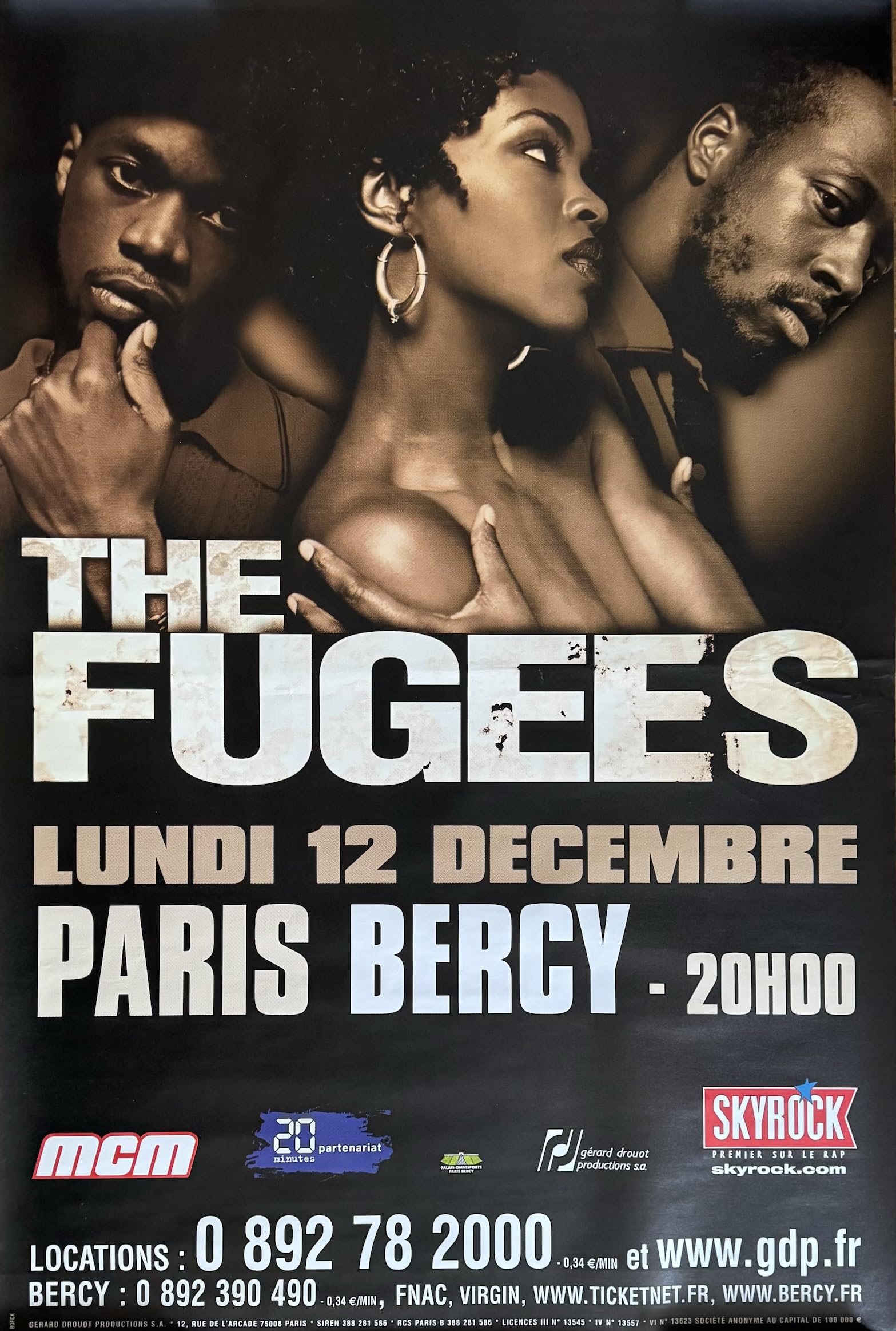 Poster The Fugees 80X120cm pour décoration murale de salon