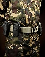 Vista 19 de Cinturón táctico para hombre, cinturón de pistola Molle de 2 pulgadas y 1.5 pulgadas con corte láser, cinturones de caza y hebilla de liberación