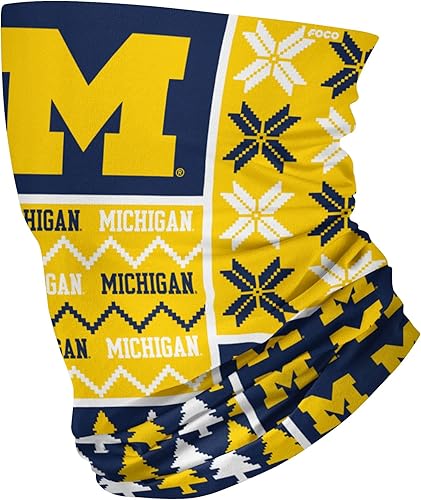 Miniatura 164 de FOCO NCAA unisex-adult Ncaa Team Logo Neck Gaiter Multiuse Logotipo grande.,Mini logotipo impreso.,Vacaciones en bloque ocupado,Hibisco