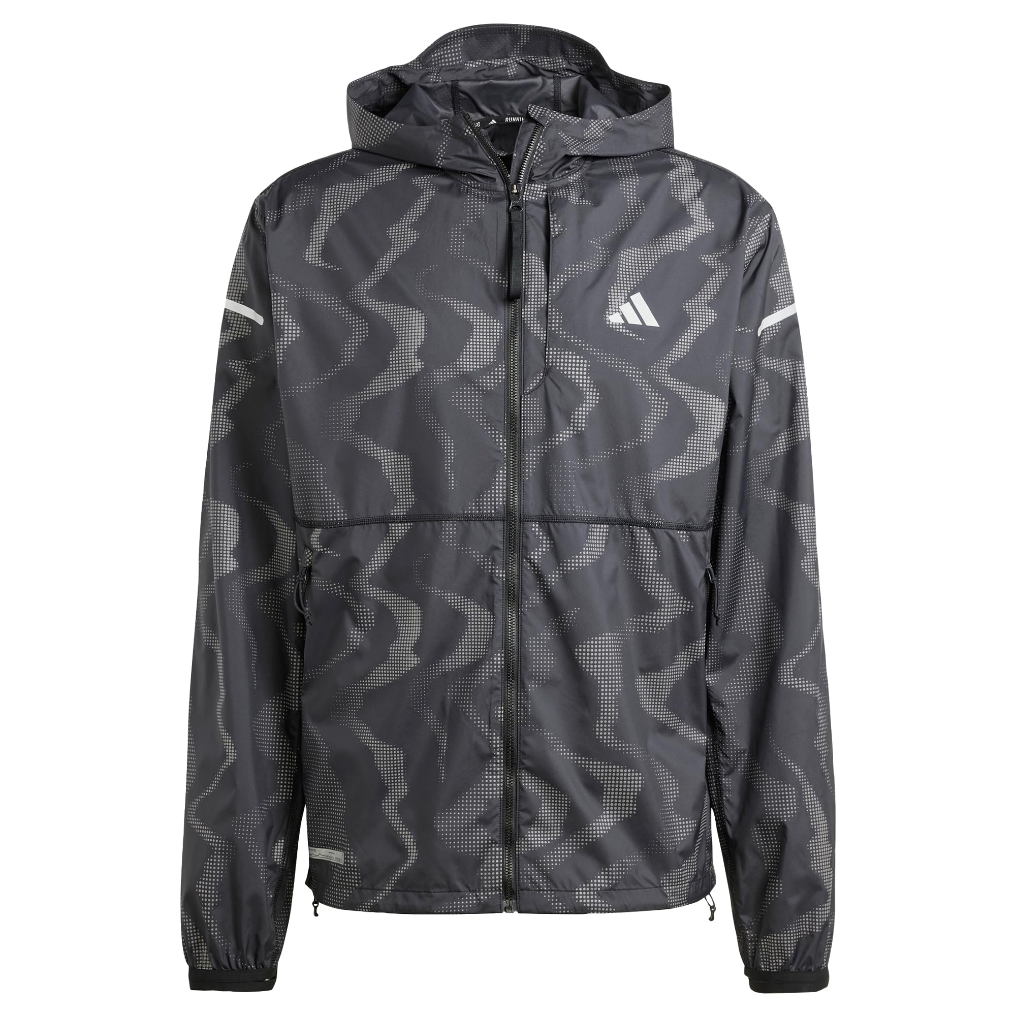 Adidas Men's Black Ultimate Premium Performance Running Jacket in Size M, Sports Direct