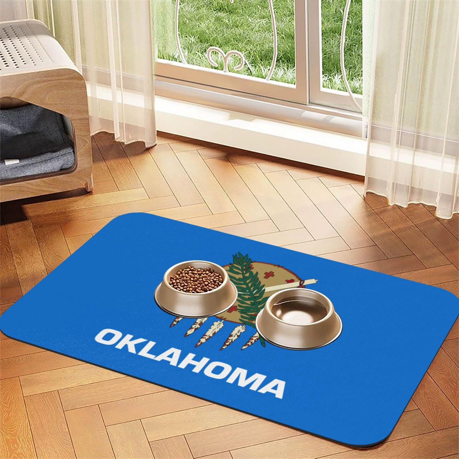 Tapis d'alimentation absorbant en caoutchouc pour chiens et chats