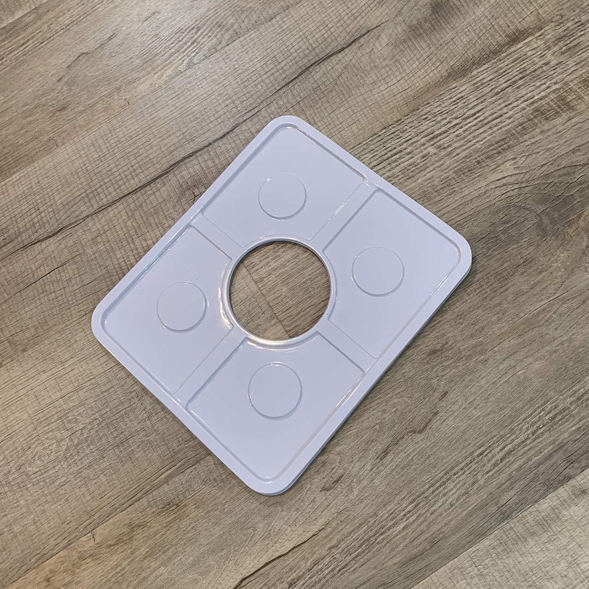 Dutch Bucket Lid, Hydroponic, 1 x 4" Hole, 12" x 10", White, Heavy Duty - 10 Pack