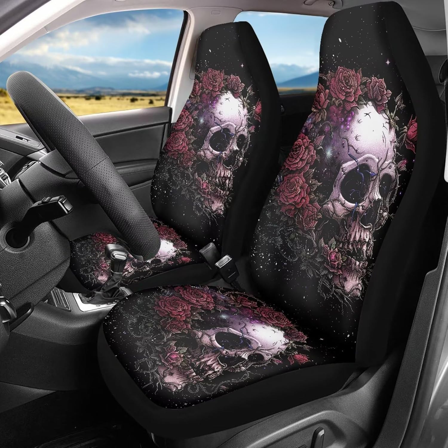 Gothic Floral Skull