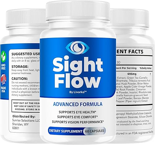 Miniatura 8 de Sight Flow - Cápsulas para ojos de fórmula avanzada, suplemento de apoyo oficial SightFlow Pills, suplemento de apoyo premium, ingredientes