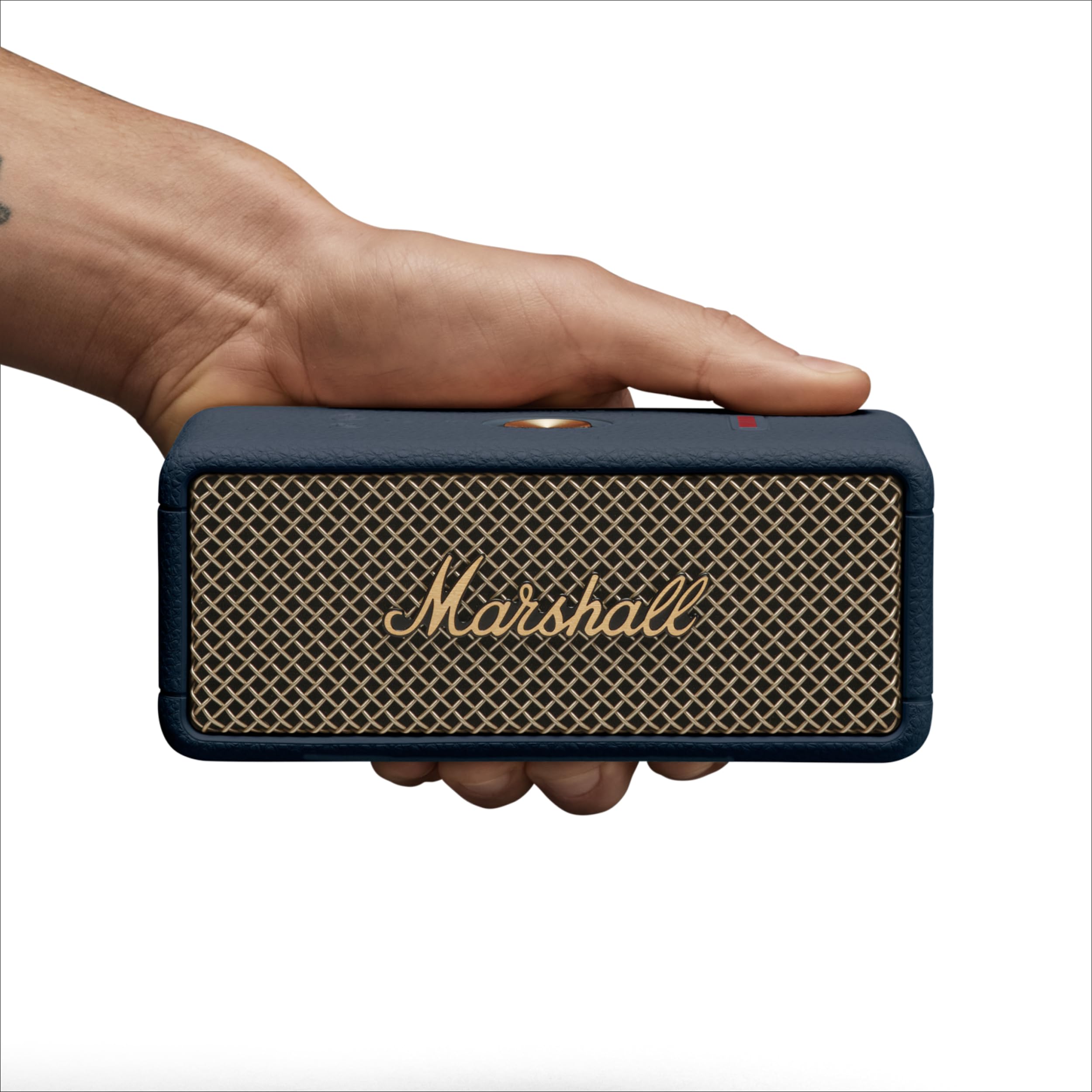 Marshall Smartchoice Emberton III Compact Portable Bluetooth Speaker with 32+ Hours of Playtime, (360° Sound), Dust & Waterproof (IP67) – Midnight Blue. — Amazon image 8