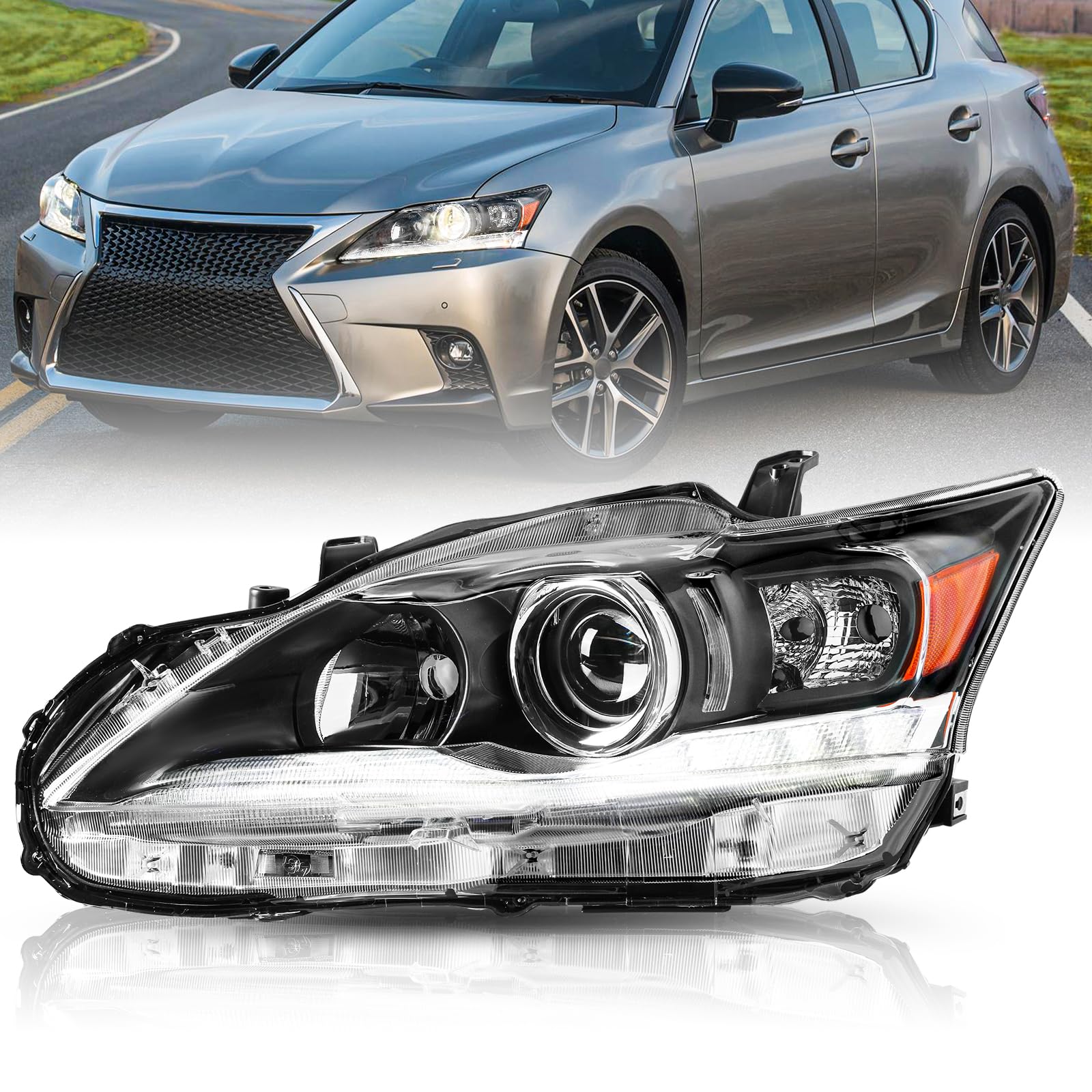 Amazon.com: TUSDAR Halogen Headlight Assembly for 2011-2017 Lexus