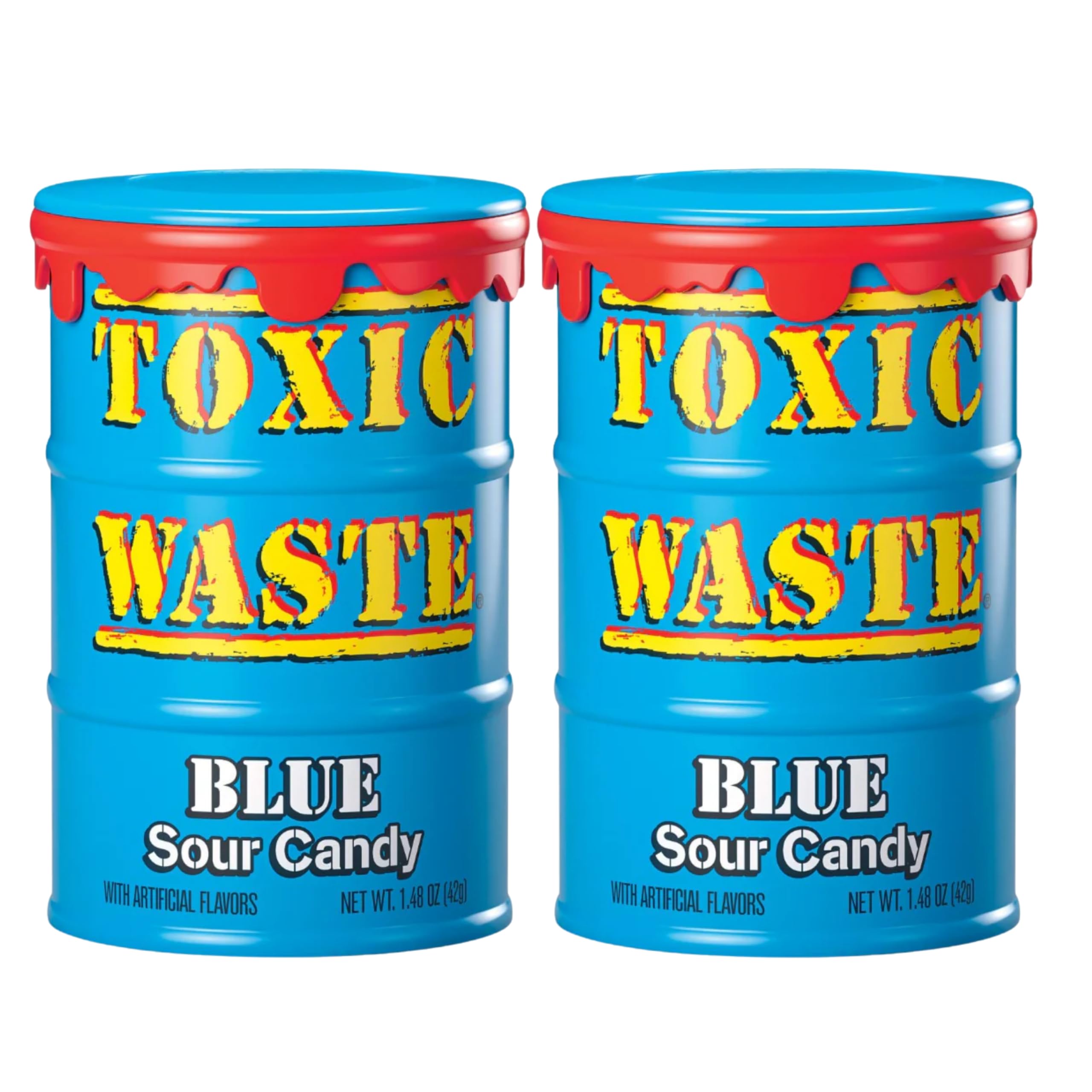 Toxic Waste Blue- Caramelos Super Acidos, varios sabores - 2 x 42g - Pack Laborawi