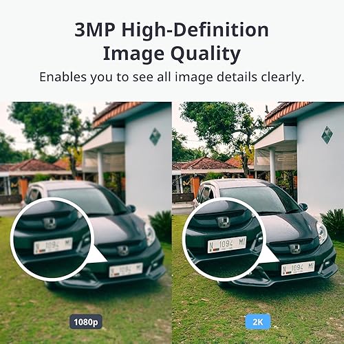 Miniatura 4 de SwitchBot Cámara de seguridad inalámbrica 2K, cámara impermeable para exteriores con batería de 10000 mAh, visión nocturna a color, detección de