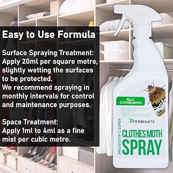 Xterminate 2 x 1L Carpet/Clothes Moth Killer Spray Treatment | Fast Acting, Safe and Effective on All Carpets, Rugs, Upholstery and Other Surfaces