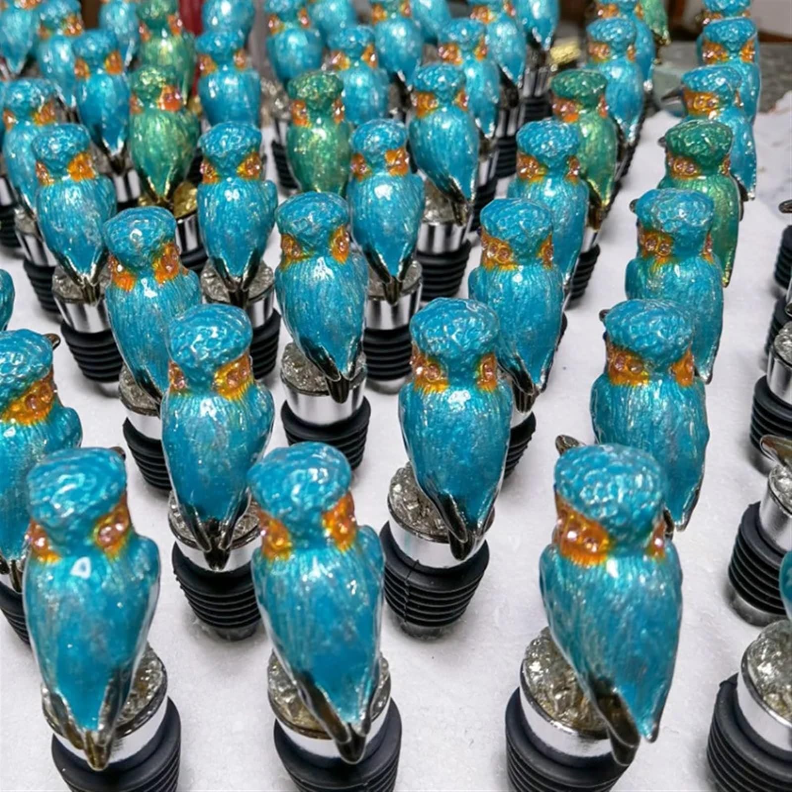 Bouchon de vin, bouchon de bouteille de vin en métal d'oiseau or argent boisson de champagne for cadeau de fête de mariage accessoires de bar à la maison (Color : Silver Magpie)(Golden Magpie)