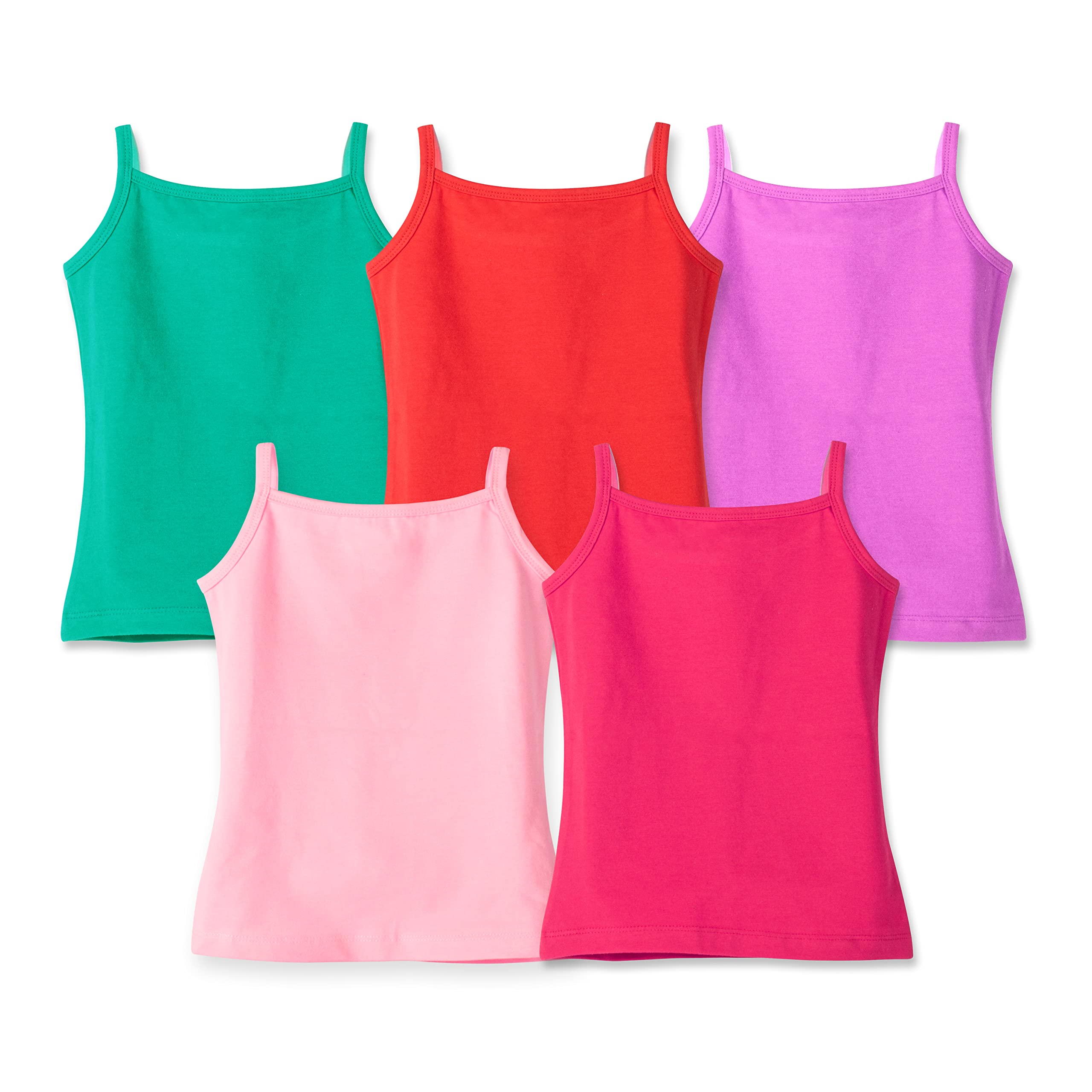 Real Basics Girl Cotton Fitted Camisole (RB-G-SLIP-P5-9-10Years-Set7_Multicolor_9 Years-10 Years) - Image 2 thumbnail