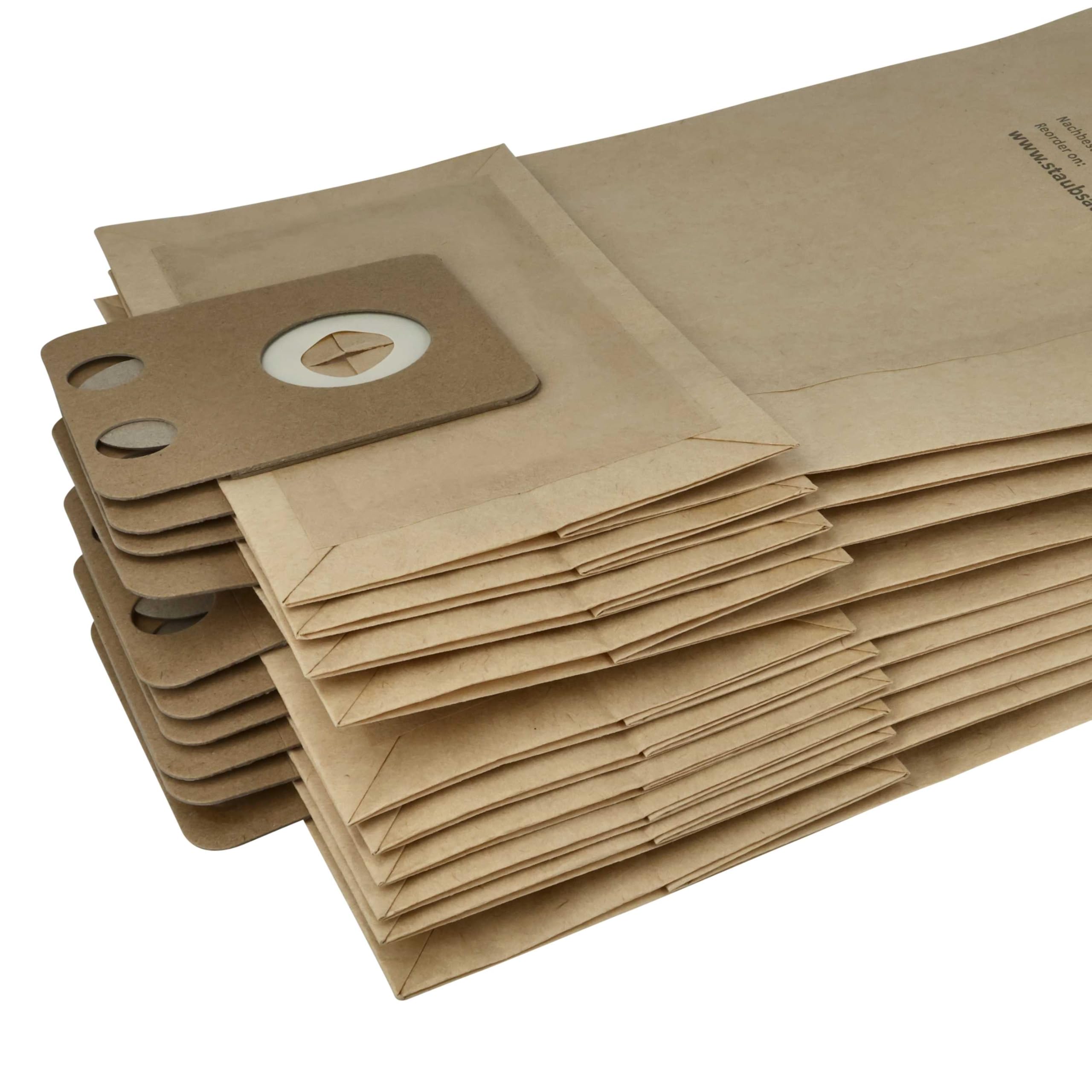 vhbw 100 worków do odkurzacza kompatybilnych z Nilfisk-Alto CDB 3050 Business, 3020 Business, 3000 Business odkurzacz – 44,5 cm x 22 cm, brązowy