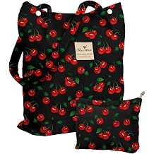 Miss Adola 2 Pack Aesthetic Corduroy Tote Bag - with Makeup Pouch Bag for Women Reusable Grocery Bag for Gym, Travel, Work