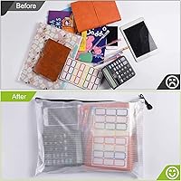 Vista 4 de Tamaño A4/B8, bolsas de malla de plástico con cremallera, carpetas de archivos de documentos resistentes al desgarro, bolsa organizadora