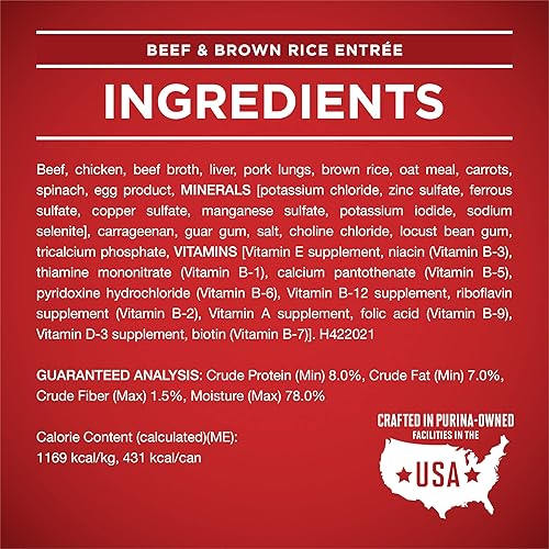 Miniatura 12 de Purina ONE - Paté natural, Paquete variado de comida húmeda enlatada para perros, SmartBlend Chicken Entree & Beef Entree - (6) latas de 13 oz.