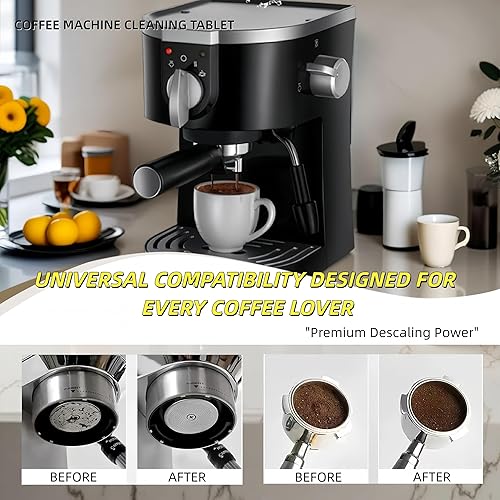 Miniatura 6 de Tabletas descalcificadoras de limpieza para máquina de café, 30 unidades de disolución rápida, sin olor, fórmula sin residuos para agua dura,