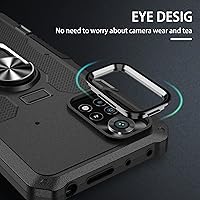 Vista 6 de Compatible con funda para teléfono Xiaomi Poco X4 Pro 5G y protector de pantalla de vidrio templado, soporte de anillo, soporte de soporte
