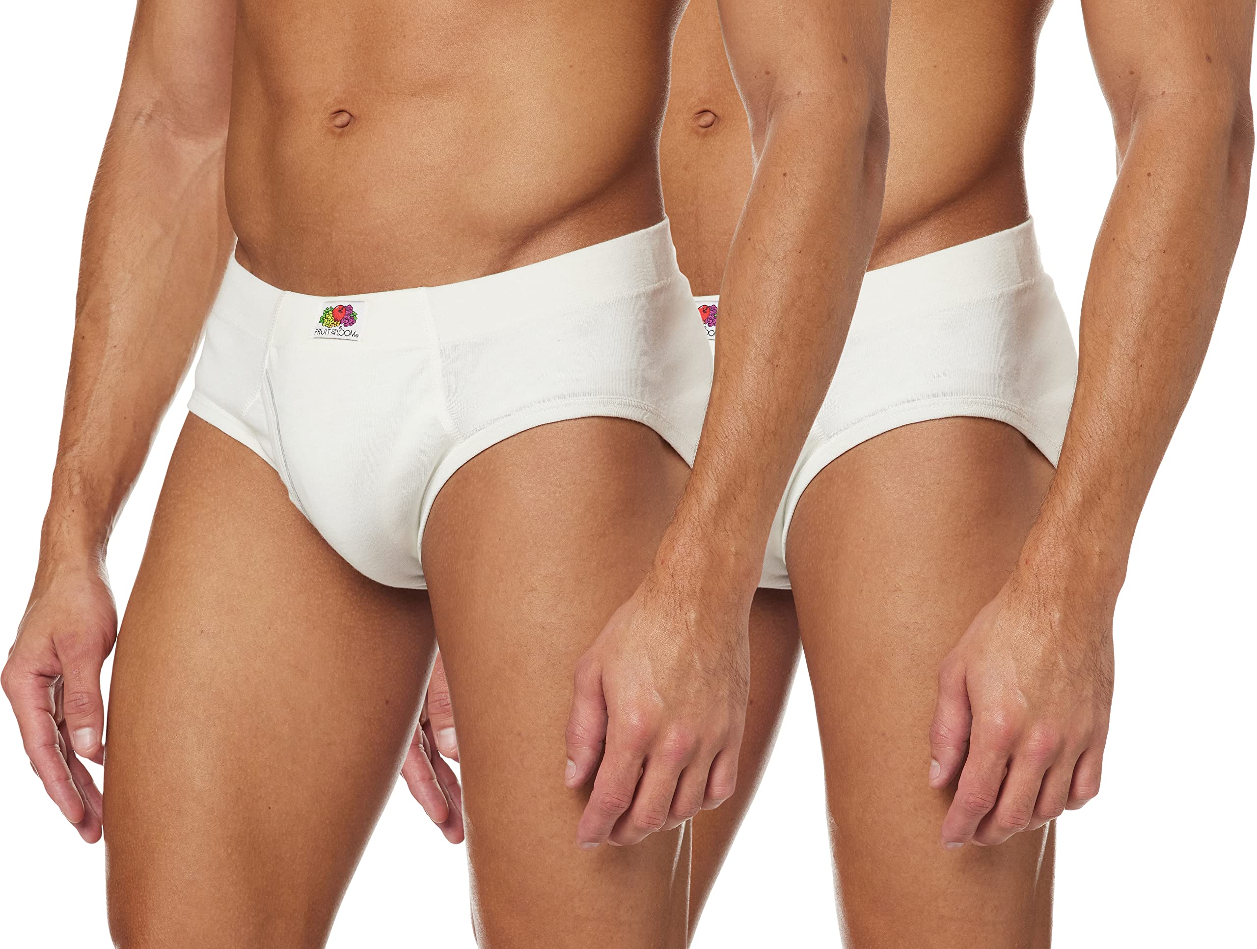 Fruit Of The Loom Men's Better Basics Brief Pack of 2 , White, L