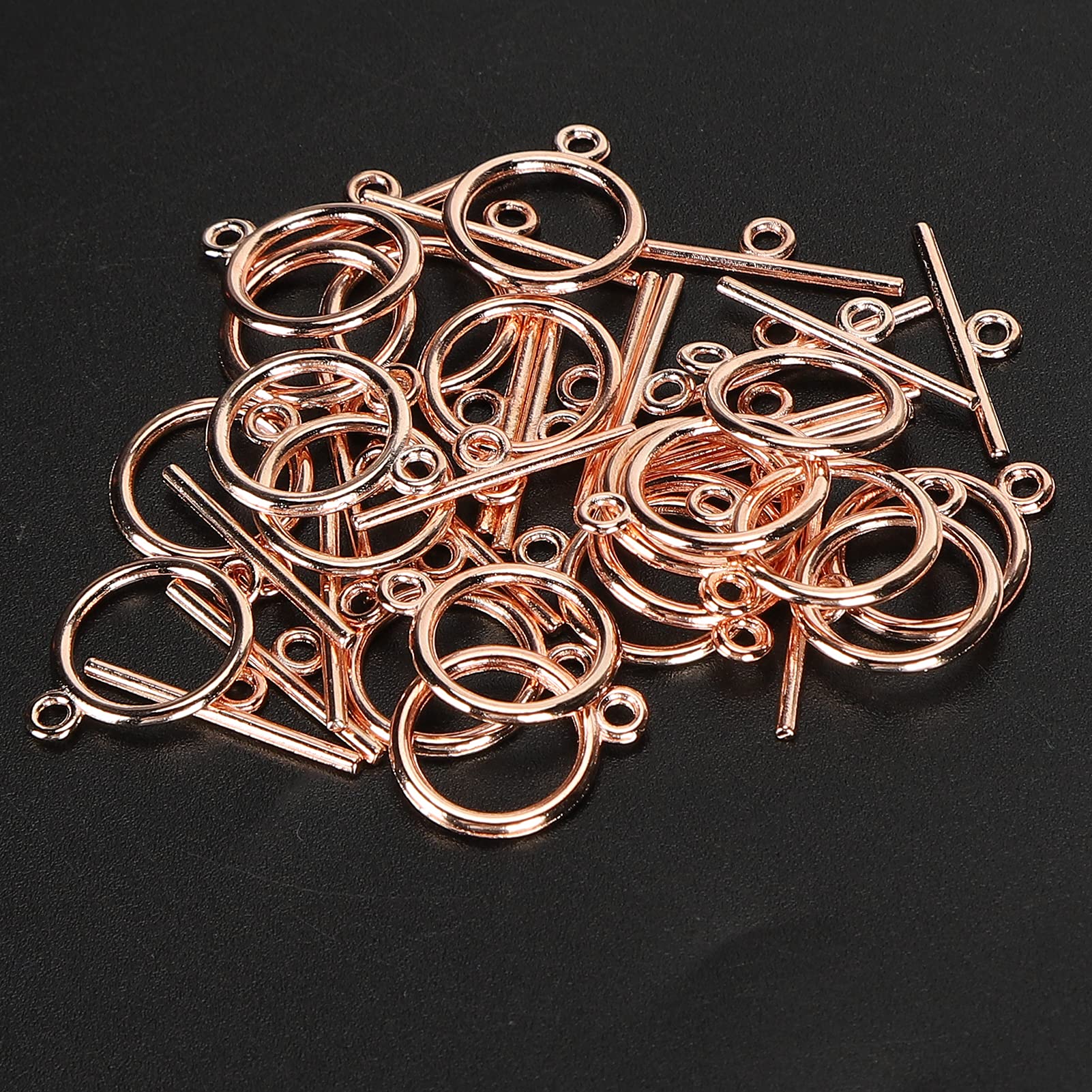 40 stks Legering OT Gesp, T-Bar Sluiting Clip Ornamenten Tibetaanse Stijl Platte Ronde Kop Sluitingen DIY Maken Accessoire voor Ketting Armband Sieraden(Rose goud 40 stks Legering OT Gesp, T-Bar Sluiting Clip Ornamenten Tibetaanse Stijl Platte Ronde Kop Sluitingen DIY Maken Accessoire voor Ketting Armband Sieraden(Rose goud