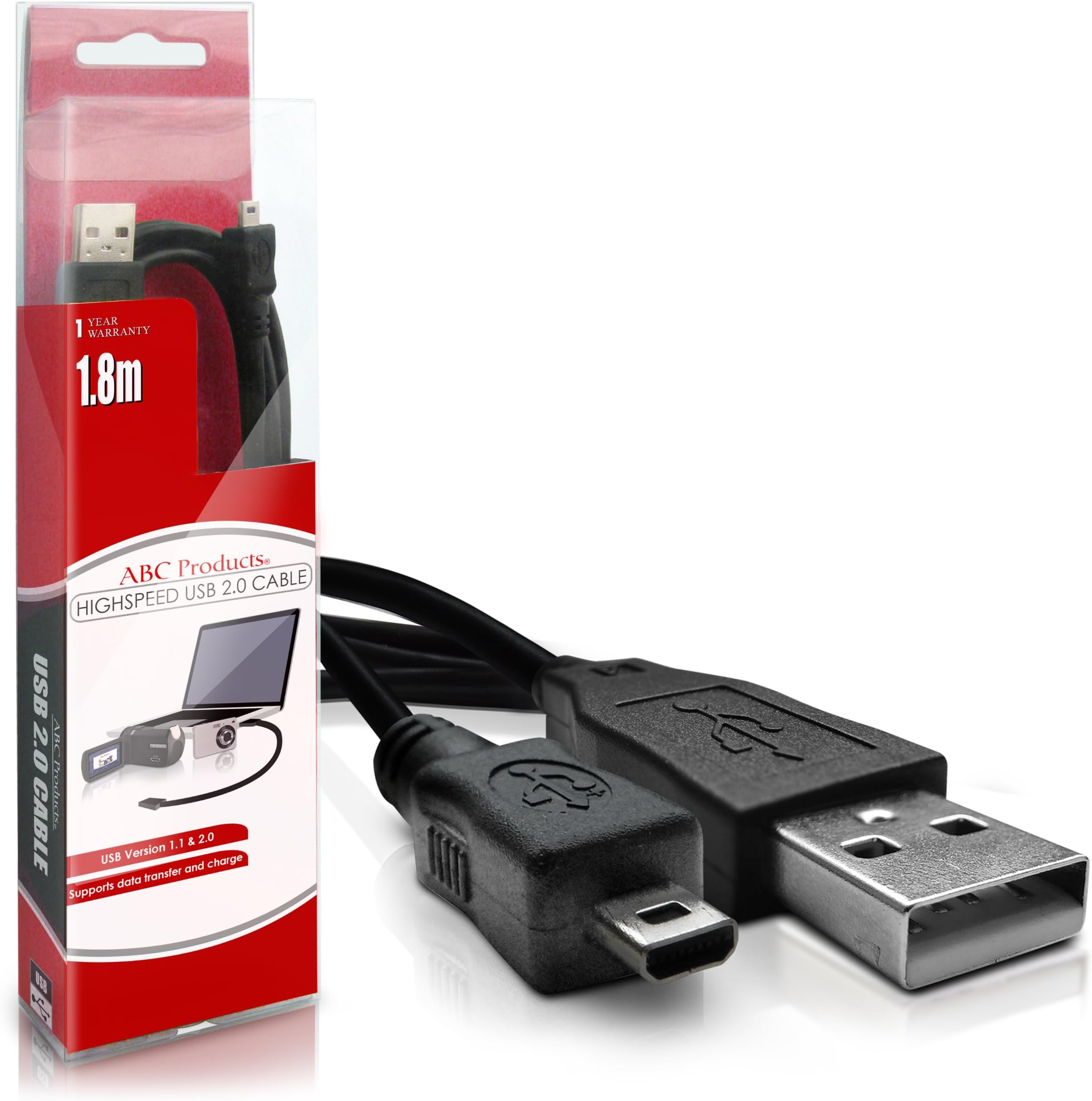 Replacement Fuji/Fujifim USB Cable Cord Lead (for Image Transfer/Battery Charger - Supports Charging in Select Models) for Most Finepix Digital Camera (Models Stated Below)