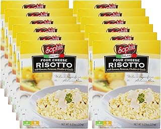 Sophia Risotto - Four Cheese 6.03oz (12-pack) | Gourmet Italian Risotto with Arborio Rice & Rich Cheeses | Quick-Cook Italian Food | Authentic Short Grain Rice | Product of Italy