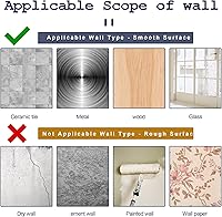 Vista 6 de 2 soportes de barra de cortina sin taladro, soportes para barra de cortina, autoadhesivos, ganchos de barra de cortina ajustables sin clavos, sin