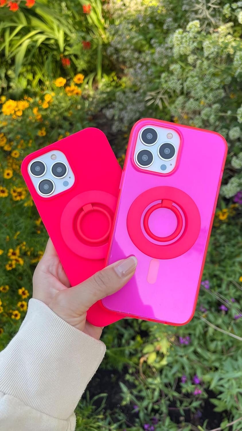 FELONY CASE for iPhone 16 Pro Max - Neon Pink Crystal Clear Phone Case, Compatible with MagSafe - 360° Shockproof Protective Cases Designed for Apple iPhone 16 Pro Max - Image 8