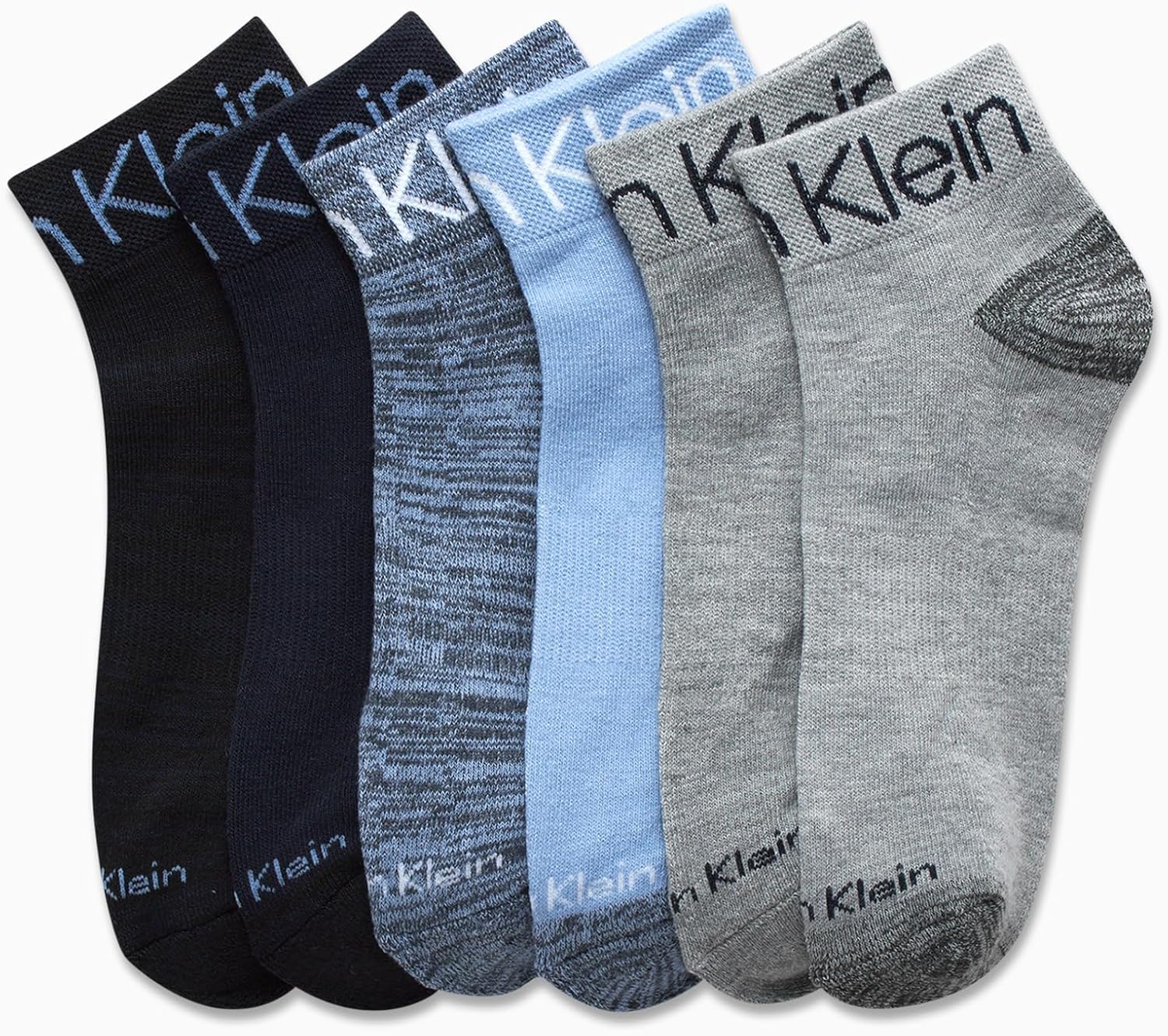 Calvin Klein Boys Quarter Socks - 6 Pack Comfort Stretch Cushioned Performance Athletic Ankle Socks for Boys - Image 4