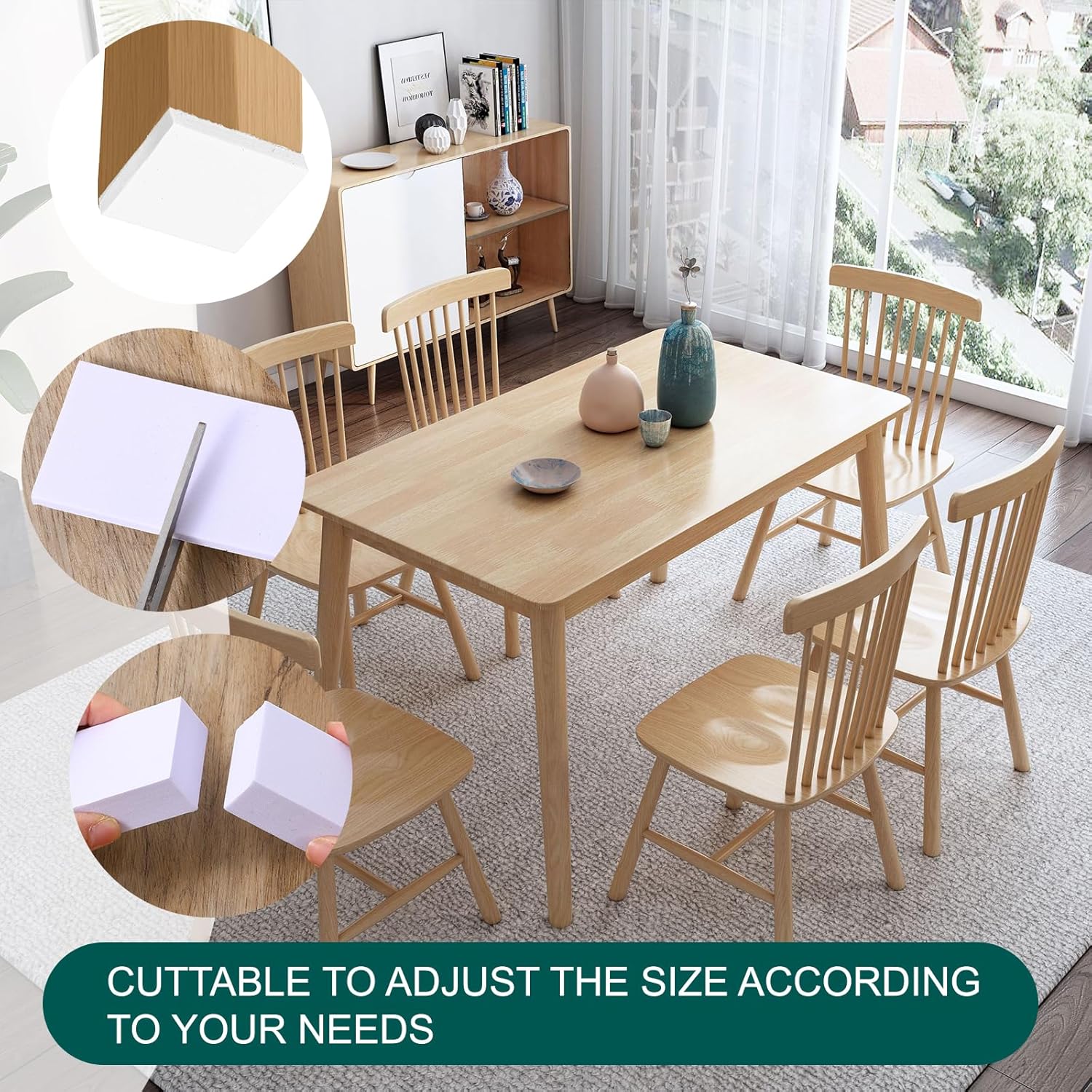 18PCS Wall Protector from Furniture, Headboard Stoppers for Wall, EVA Foam Headboard Bumpers 8PCS (20mm Thick) + 10PCS (3mm Thick) Anti-Shake Bumper for Bed Frame Any Furniture - White