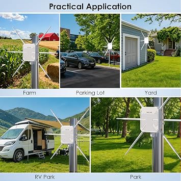 WAVLINK AX3000 Outdoor WiFi 6 Extender, Long-Range Outdoor Access Point | 6x7dBi Antennas, PoE Powered, IP67 Weatherproof, Lightning Protection, Starlink Compatible for Farm, Commercial Use