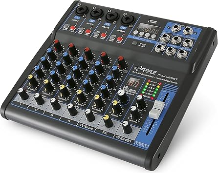 Pyle Professional 6 Channel Audio Mixer with Bluetooth - DJ