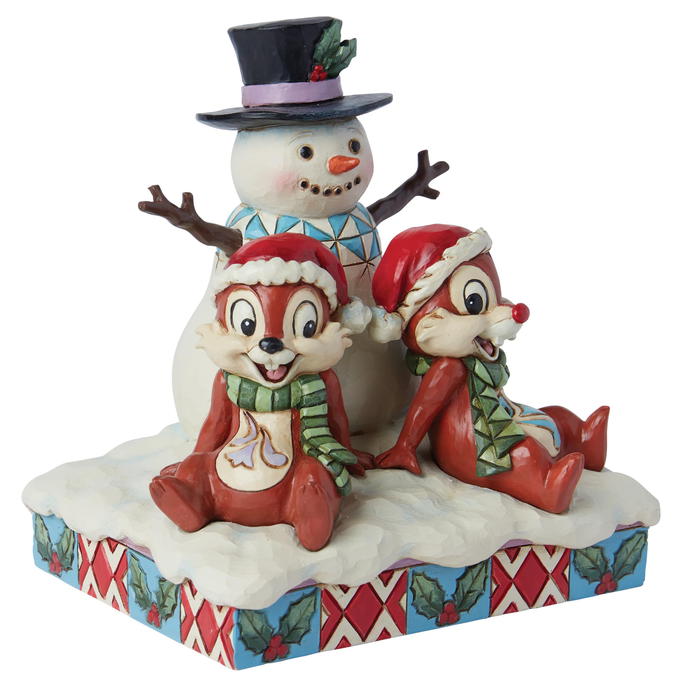 Enesco Jim Shore Chip & Dale - Figura de muñeco de Nieve