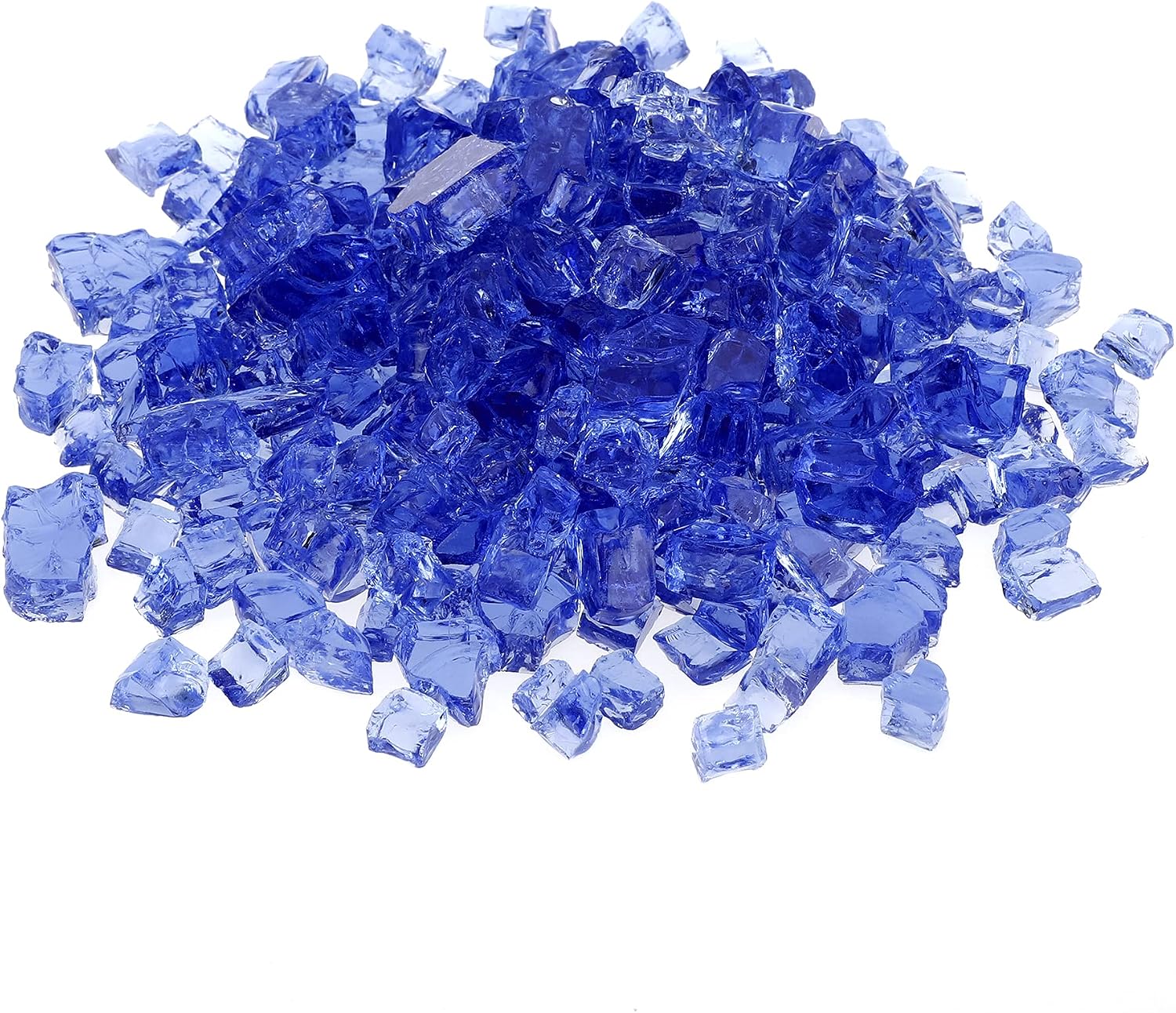 Stanbroil 10-Pound Fire Glass - 1/2 inch Tempered Fire Glass for Fireplace Fire Pit, Cobalt Blue