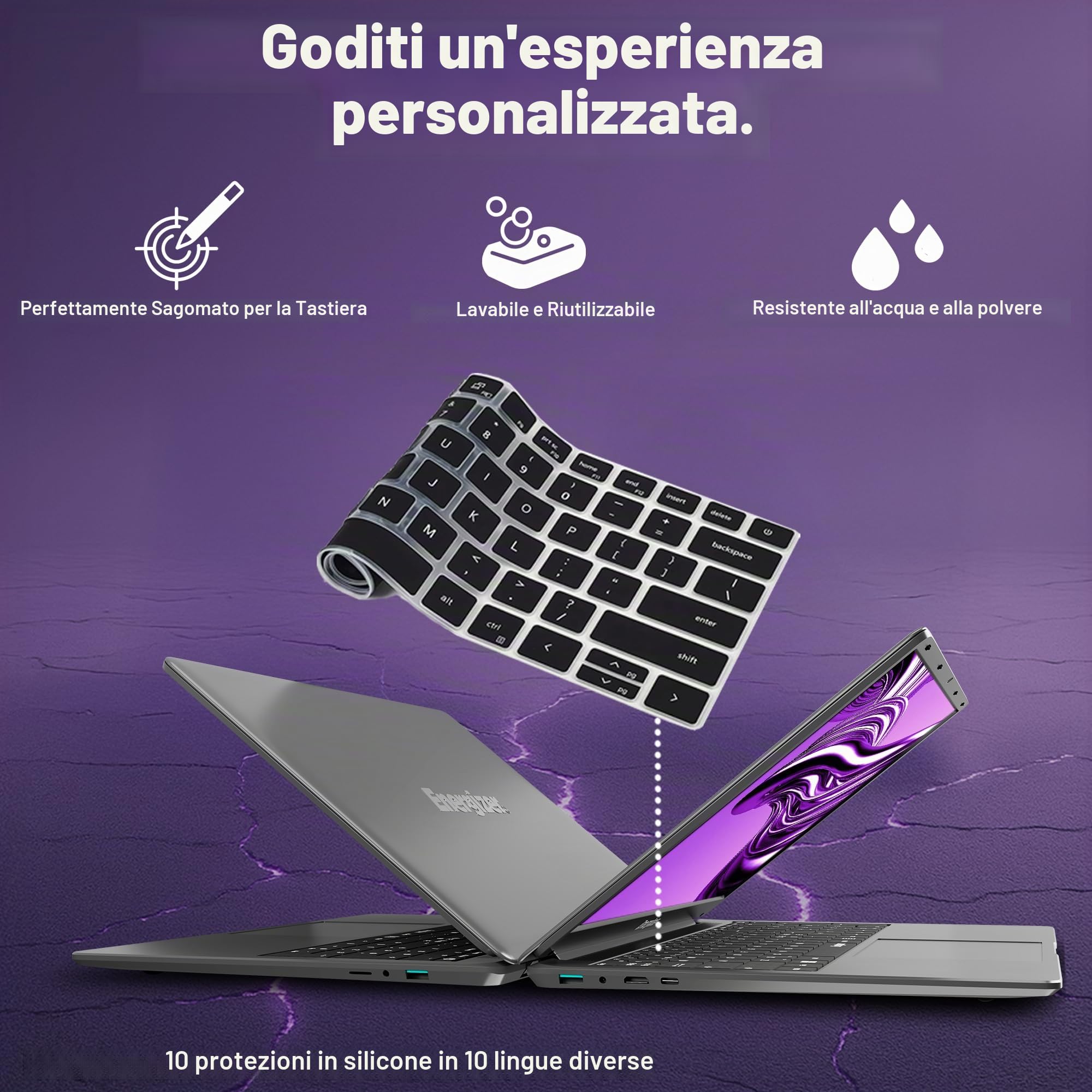 Energizer EnergyBook Pro 15,6 – Laptop 15,6’’ FHD IPS – AMD Ryzen 5 3,7 GHz – 16 GB RAM, 512 GB SSD NVMe – Vega 8 – Windows 11 – Batteria a lunga durata 6000 mAh – Tastiera QWERTY – Alte Prestazioni