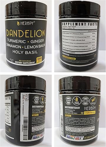 Miniatura 2 de Paquete de suplemento de diente de león 6 en 1, 100 unidades y suplemento de cardamomo 4 en 1, 100 unidades, para inmune, corazón, salud digestiva y