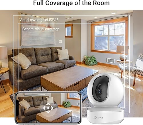 Miniatura 2 de EZVIZ C6N - Cámara WiFi panorámica e inclinable para interiores, detección de movimiento con tecnología de video H.265, seguimiento inteligente,