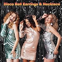 Vista 24 de RAHAN LED Earrings Disco Ball 16 Colors Light,Rechargeable Light Projecting Light up Earrings for Women Dance Party Halloween Costume Accessories